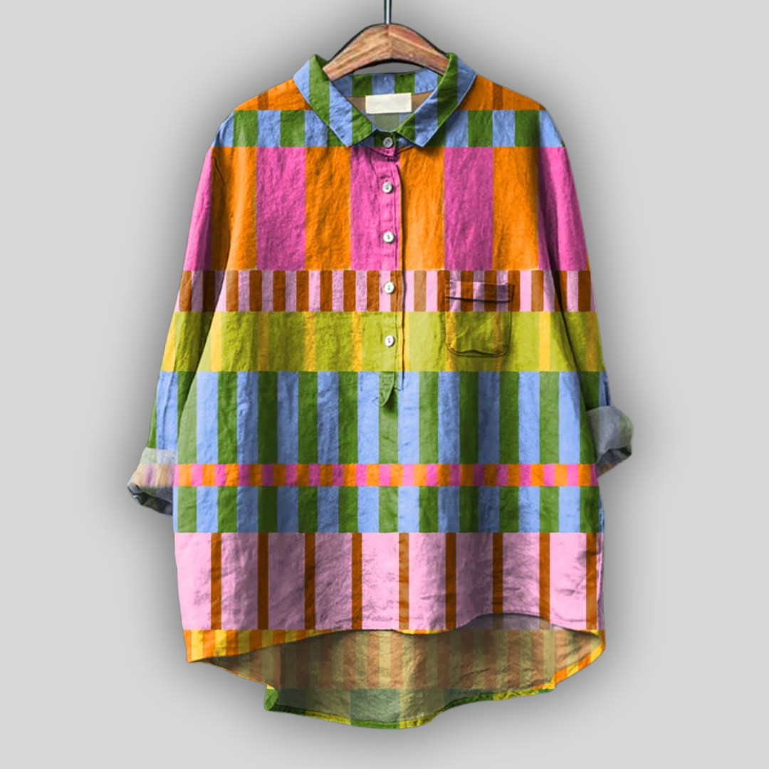 Ленена блуза “Летен мозаик”