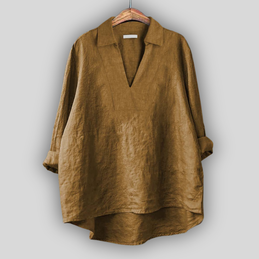 Ленена Блуза Сребърна Елегантност