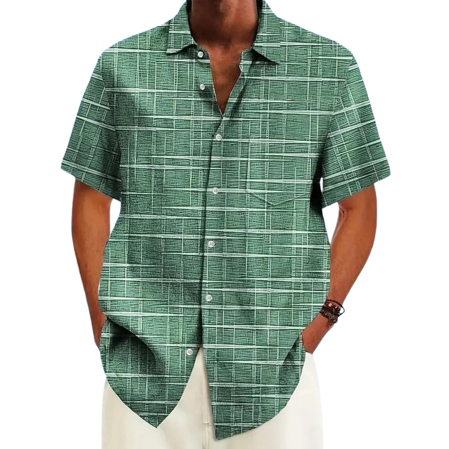 Мирослав - Елегантна риза с райе и каре