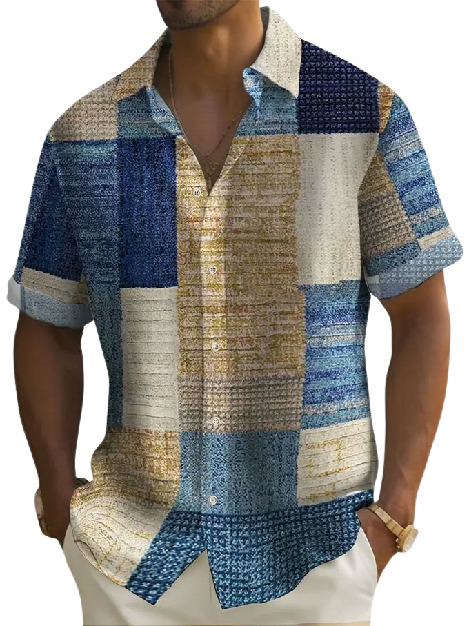 Калин - Стилна риза с къси ръкави