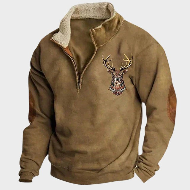 Карлос - Суитшърт с мотив на елен