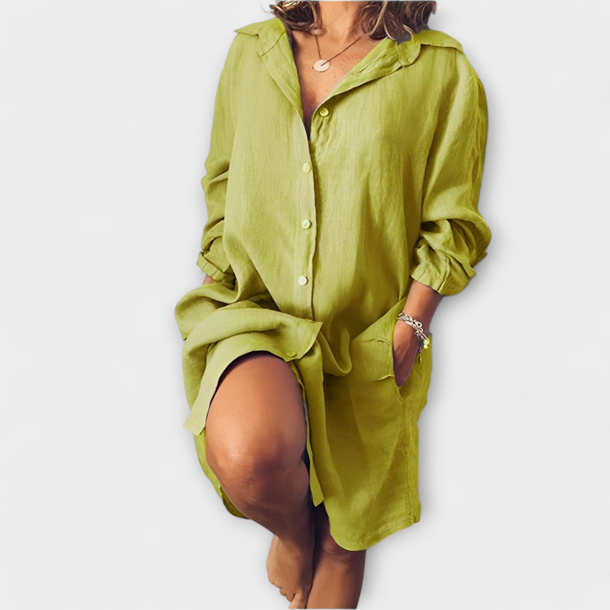 Летен ленен блузон за ежедневно носене