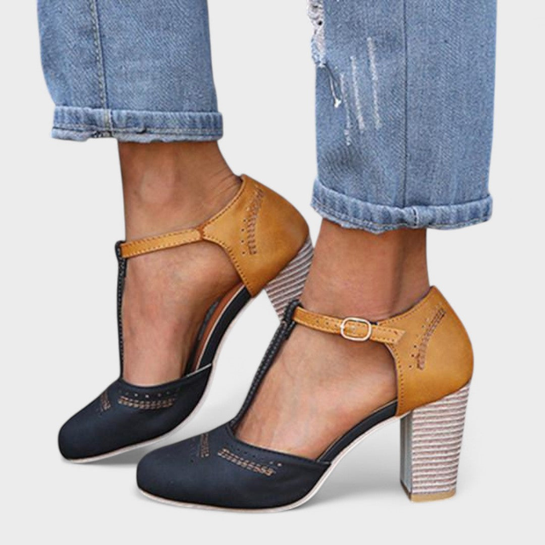 Черен - Ортопедични обувки с висок ток