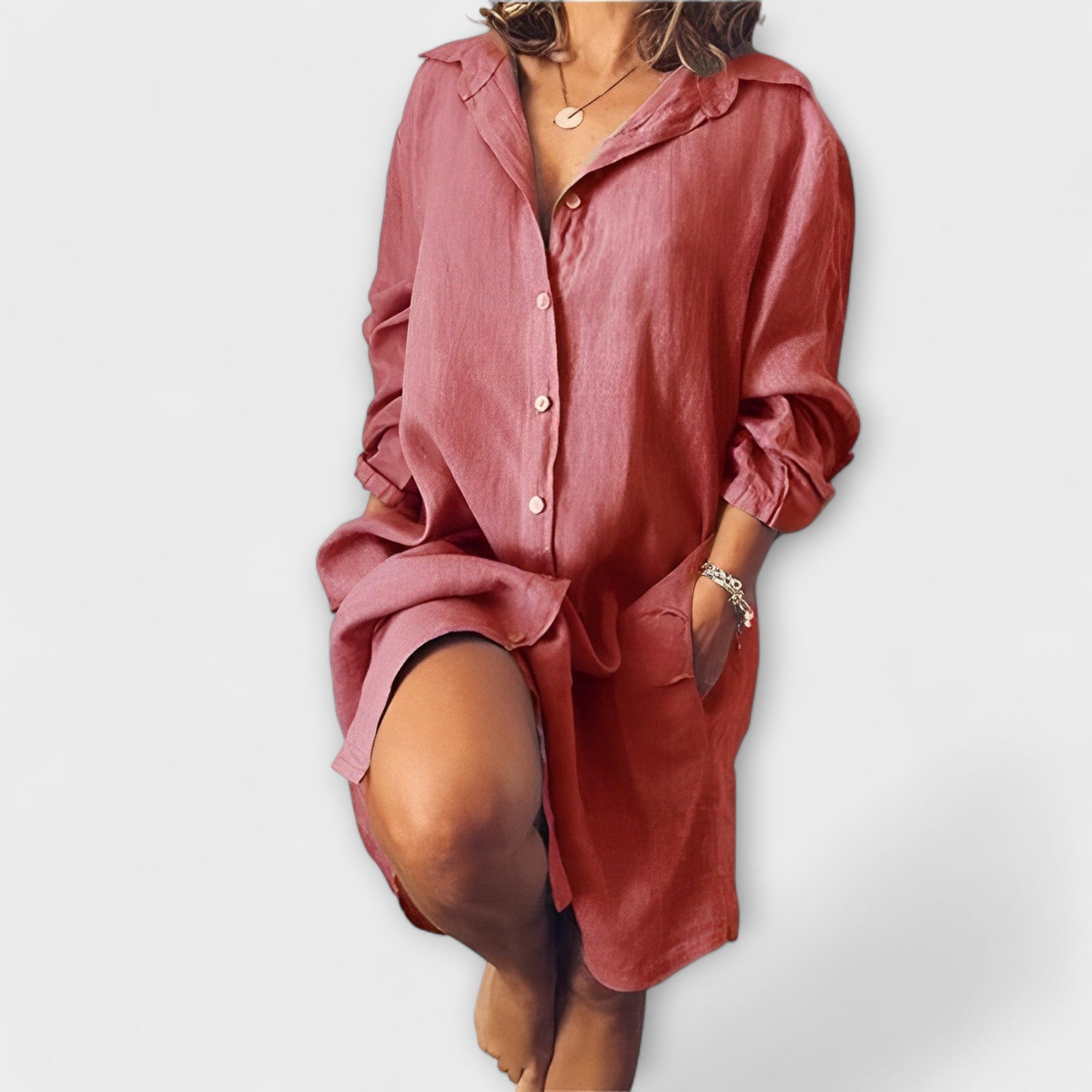 Летен ленен блузон за ежедневно носене