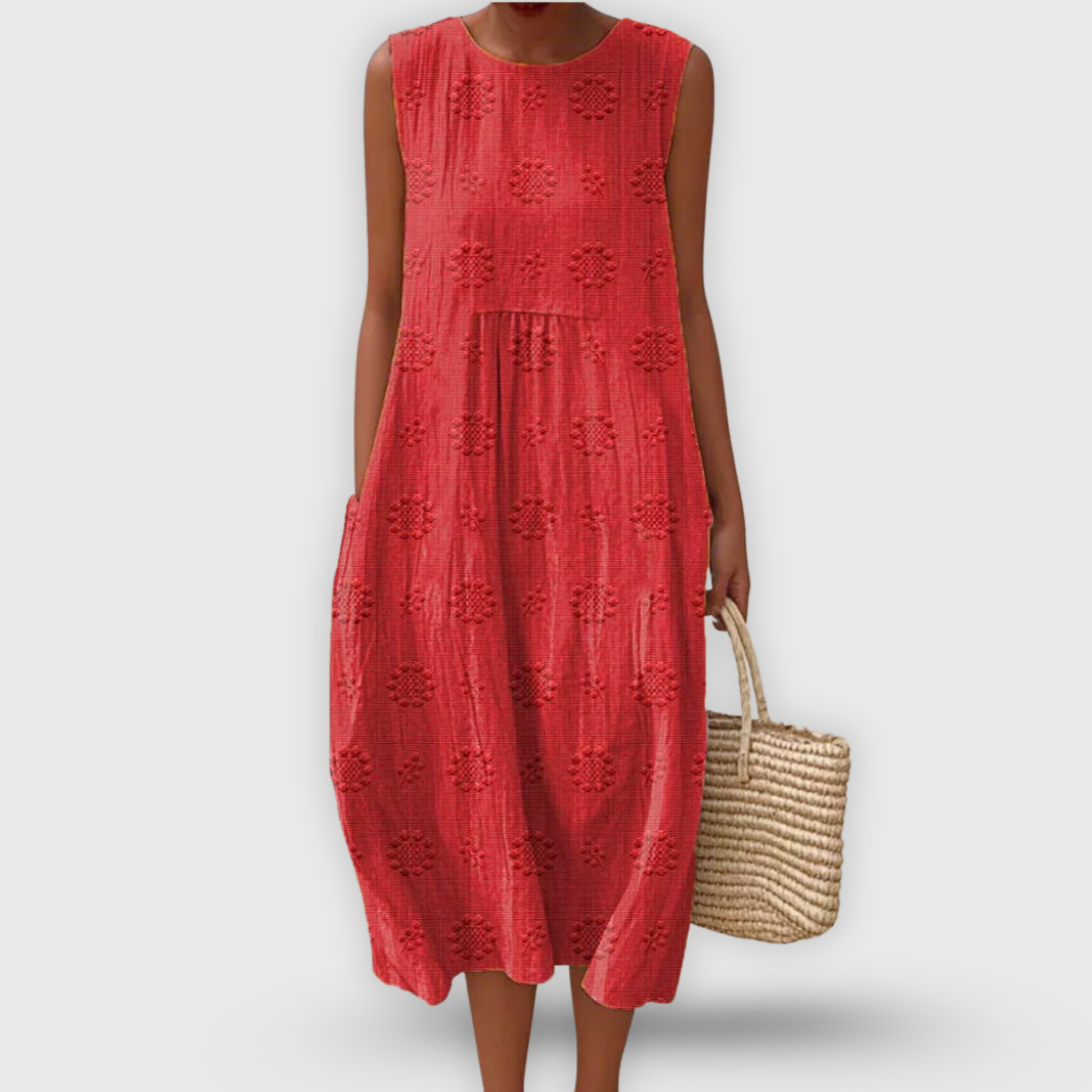 Amalina™ - Елегантна Памучна Рокля