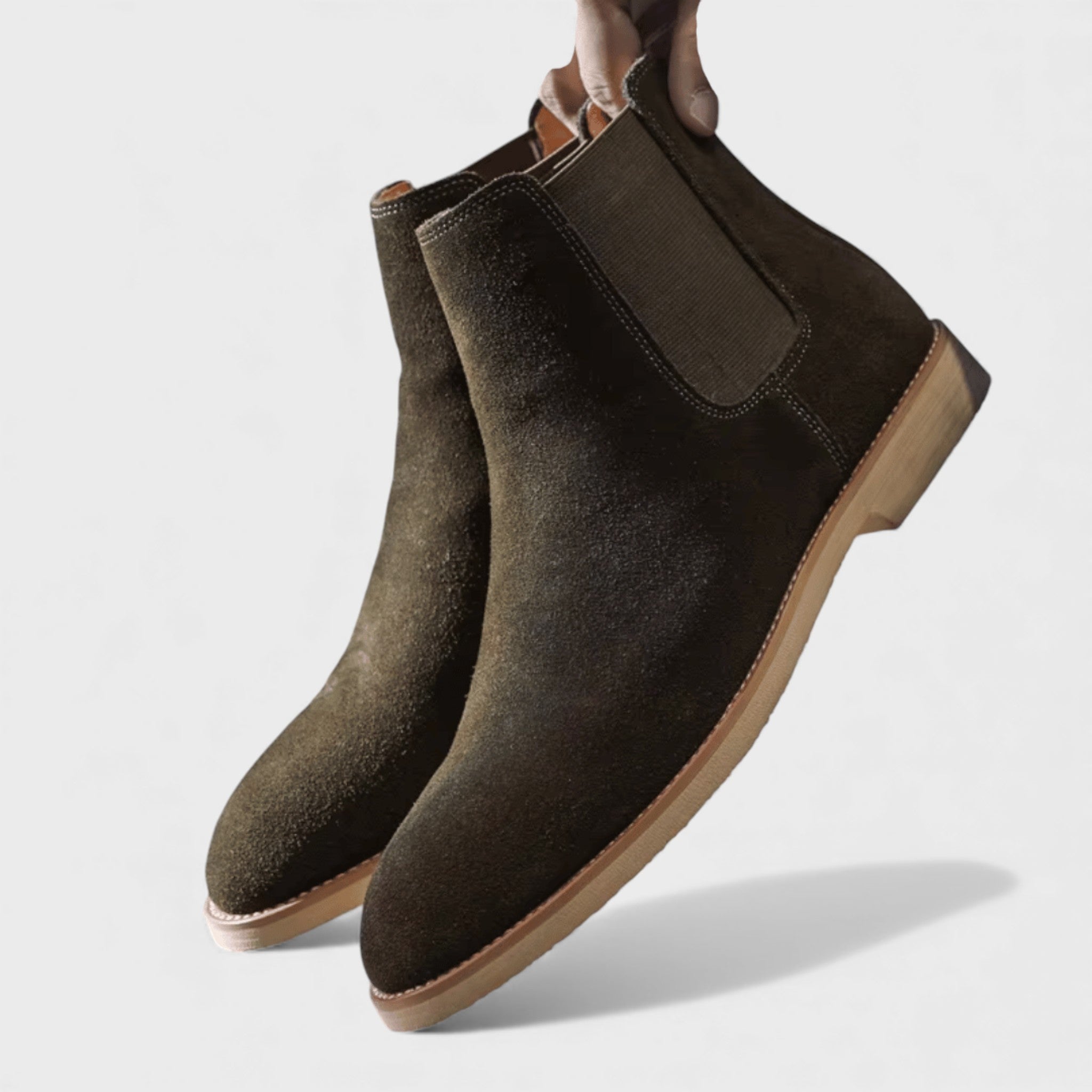 Ангел | Ботуши от кадифе стил Челси