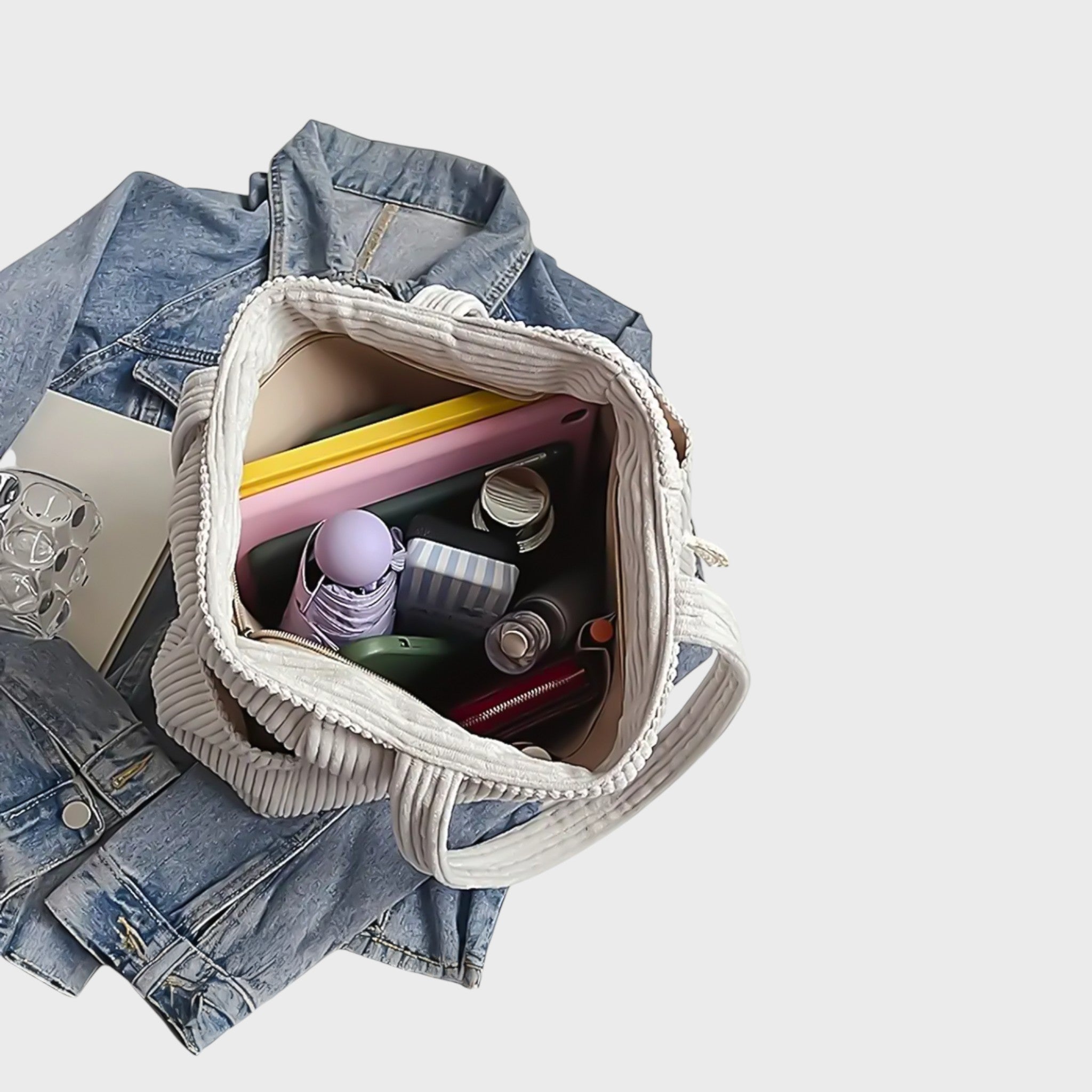 Мария – Дамска чанта от рипсено кадифе