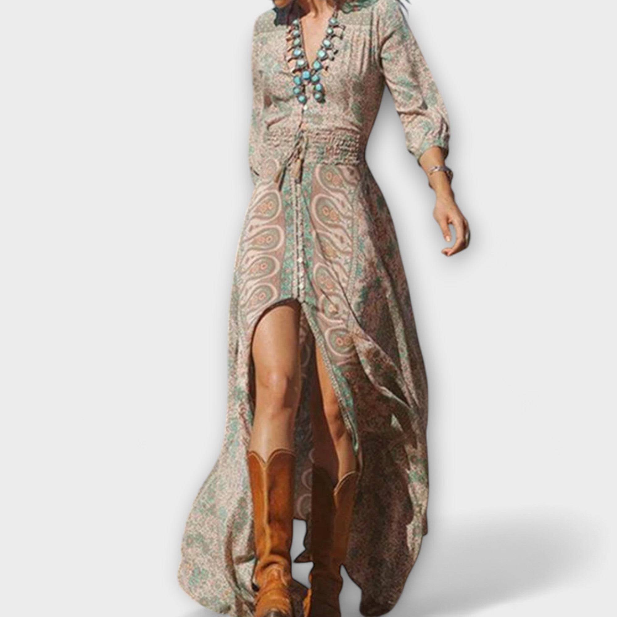 Максимална рокля в мек бохо стил