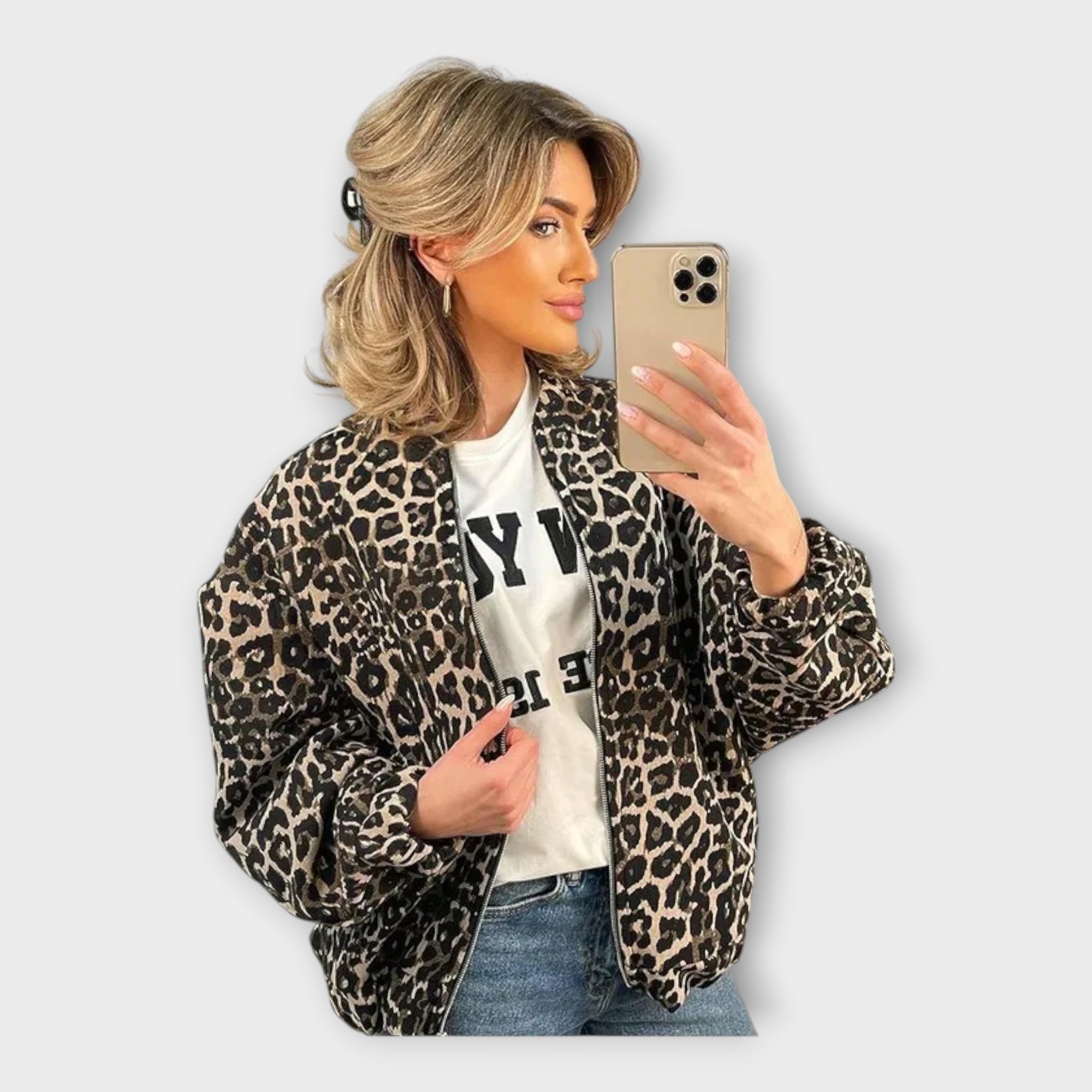 ЛИБУШЕ - Елегантен пуловер в сив цвят