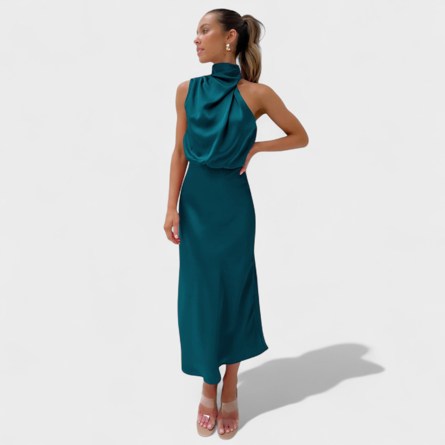 Аlda - Елегантна Сатенена Рокля