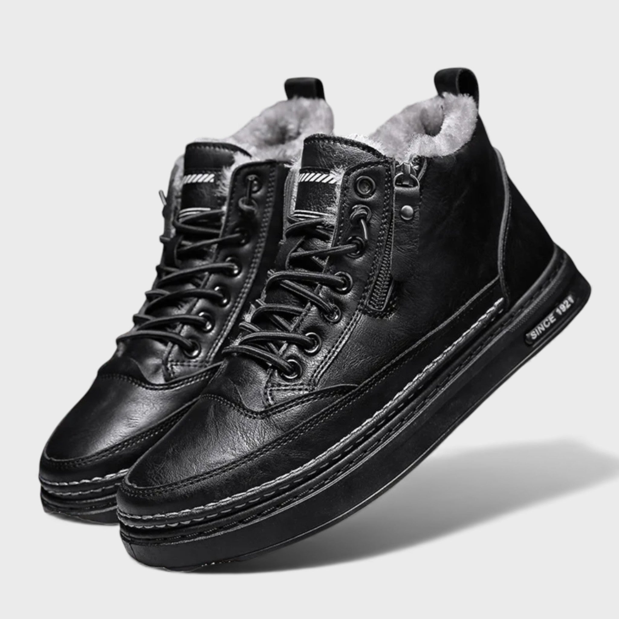 Тодор | Мъжки кожени зимни боти