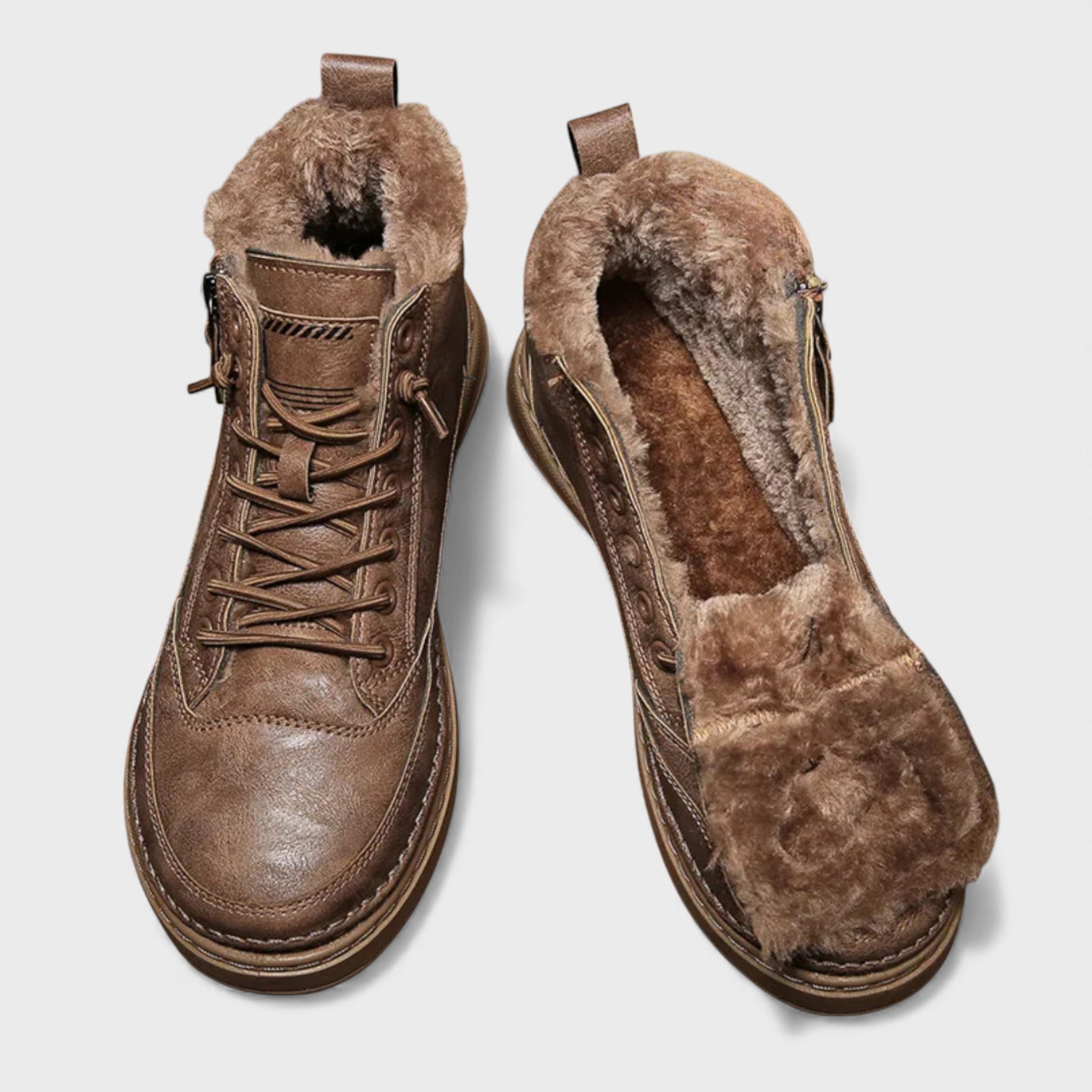 Тодор | Мъжки кожени зимни боти