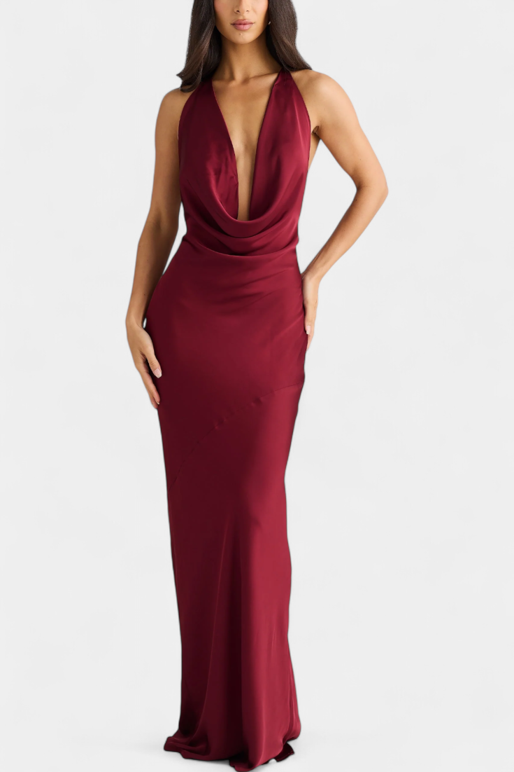 Нора Елегантна Рокля с Набръчкани Детайли