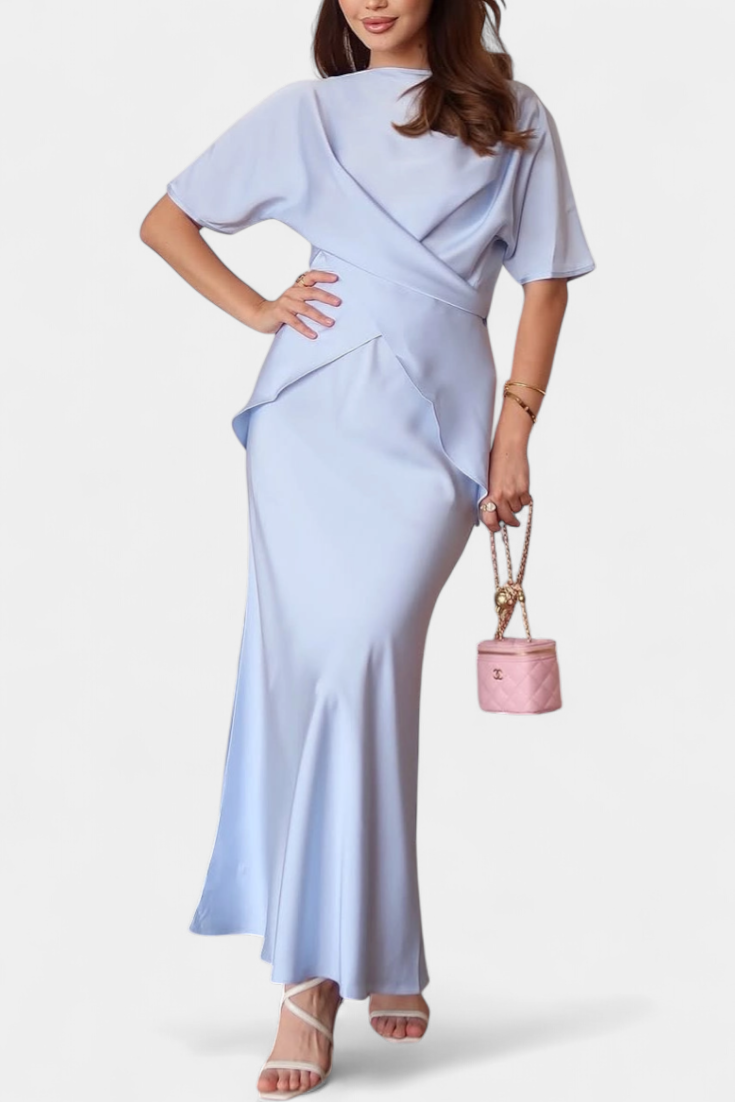 Комплект Сара с Топ с Прекръстени Презрамки и Лека Пола