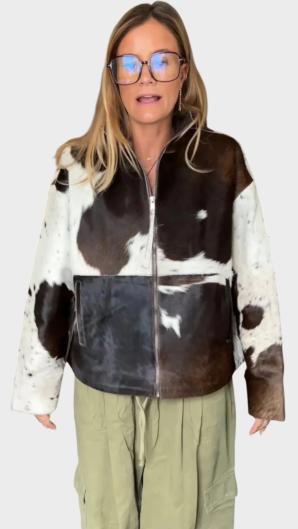 Луна - Яке от кравешка кожа