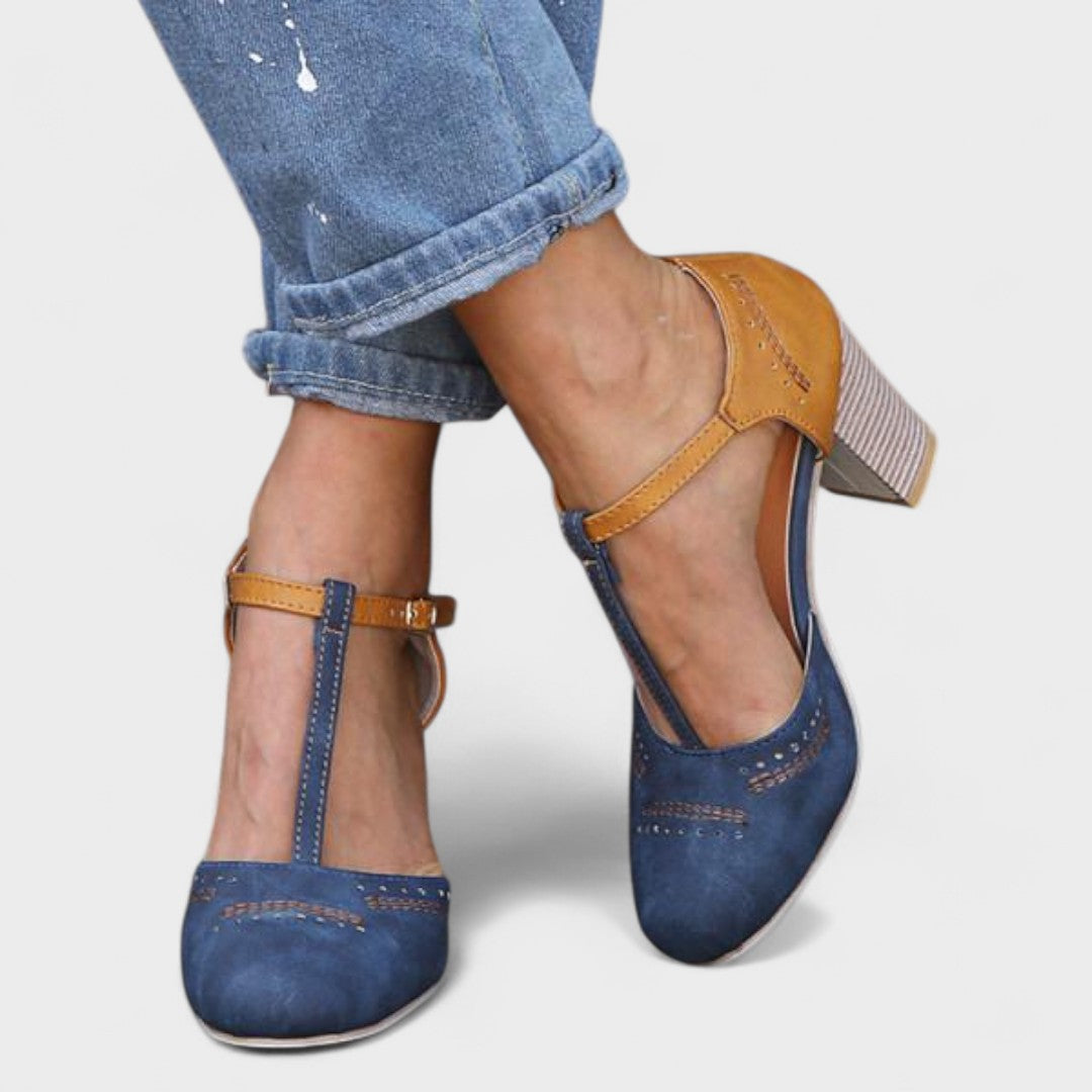 Черен - Ортопедични обувки с висок ток