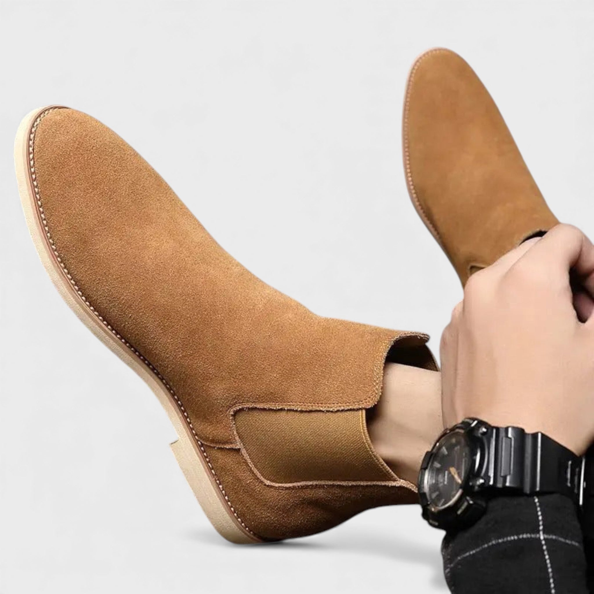 Ангел | Ботуши от кадифе стил Челси